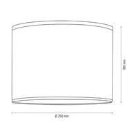Lampshade Cylinder E27 H20 Anthracite Fabric with black ribbon A0507C