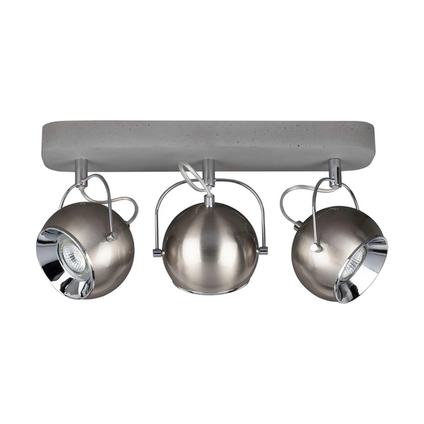Ball Concrete Ceiling Lamp Incl. 3xLED GU10 5W Gray Concrete/Satin Metal 5131336
