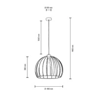 Lampa wisząca Coop 1xE27 maks. 60W czarny metal/czarny kabel PVC 1882904