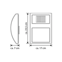 Solar House Number Wall Lamp Incl. 3x0,1W LED Satin Metal/White-Black Synthetic Material 6710502