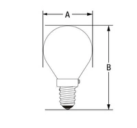 LED BALL E-14 230V 4W COG WW CLEAR SPECTRUM