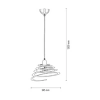 Komet Pendant Lamp 1xE27 Max.60W Chrome Metal/Black Metal/Black PVC Cable 1851104