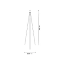 Podstawa lampy podłogowej 1xE27 maks. 40W biały kabel metalowy/przezroczysty PVC 1511002B