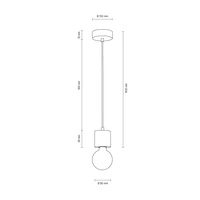 Trongo Round Lampa Wisząca 1xE27 Max.60W Dąb Olejowany/Antracyt/W Oplocie 7061174