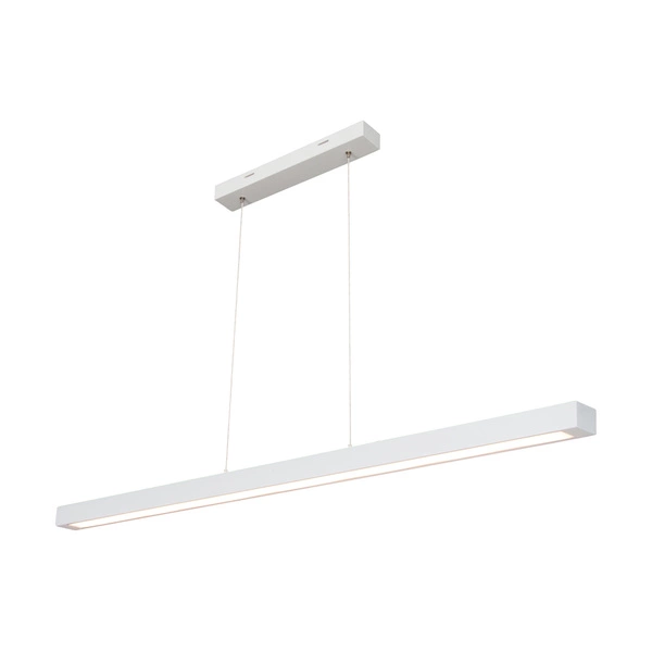 Smal Pendant Lamp 2xLED 24V Integrated 2722lm 3000K 34,5W White Beech Wood/Transparent PVC Cable with Touch Dimmer 1509942
