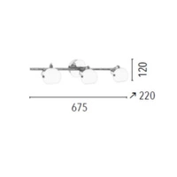 Ida Ceiling Lamp Incl. 3xLED Integrated 1200lm 2700K 3W Chrome Metal/White Glass 2760328