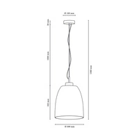 Lampa wisząca Campana 1xE27 Max.60W Chromowany metal/Przezroczysty kabel PVC/Przezroczyste szkło 9842028