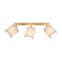 Aprillia Ceiling Lamp 3xE27 Max.25W Oiled Oak/Gray Fabric Shade 56745374