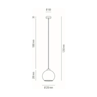 Laguna Wood Pendant Lamp 1xE27 Max.60W Oiled Oak/Transparent PVC/Transparent 18720174