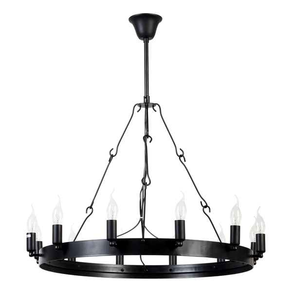Bellona Pendant Lamp 12xE14 Max.60W Black Metal 9801204