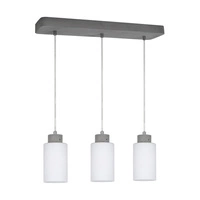 Karla Lampa Wisząca 3xE27 Max.60W Szary/Transparentny/Biały Mat 9160336