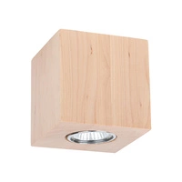 Wooddream Kwadratowa Lampa Sufitowa 1xGU10 Max.6W Drewno Brzozowe 2076160
