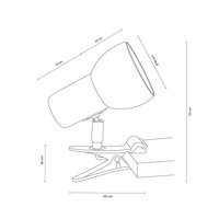 Svenda Clips 1xE27 Max.60W Orzech/Czarny/Biały 2224176K