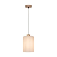 Zefir Lampa Wisząca 1xE27 Max.60W Dąb Olejowany/Transparentny PVC/Biały 112860174