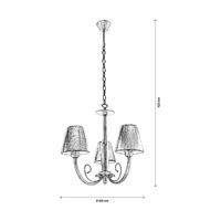Cubana Ceiling Lamp 3xE14 Max.40W Chrome Metal/Silver Shade 5075327