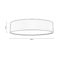 Lampa sufitowa Prata 4xE27 maks. 25W biały metal/srebrny klosz z tkaniny 95728271