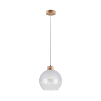 Linea Pendant Lamp 1xE27 Max.60W Oiled/Transparent/Frosted Oak 1860174