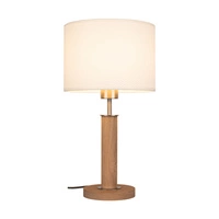 Benita Lampa Stołowa 1xE27 Max. 40W Dąb Olejowany/Nikiel Mat/Biały 7017400511546