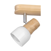 Svantje Ceiling Lamp 3xE14 Max.40W Birch Wood/White Metal 2239360