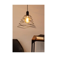 Komet Pendant Lamp 1xE27 Max.60W Chrome Metal/Black Metal/Black PVC Cable 1855104
