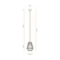 Endorfina Lampa Wisząca 1xE27 Max.60W Czarny/Czarny PVC/Czarny 1324104