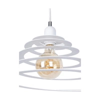 Komet Pendant Lamp 1xE27 Max.60W Chrome Metal/White Metal/White PVC Cable 1851102