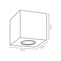 Wooddream Square Lampa Sufitowa Incl.1xLED GU10 5W Brzoza 2576160