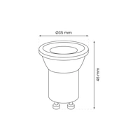 Żarówka LED 3W, Mini GU10 MR11, barwa ciepła 3000K