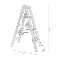 Eskalo Floor Lamp 4xE27 Max.15W LED Stained Pine on Walnut/Black Metal/Black PVC Cable 1229456