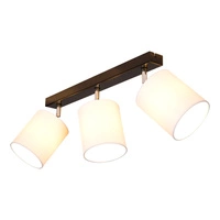 Aprillia Lampa Sufitowa 3xE27 Max.25W Czarny Metal/Chromowany Metal/Biały Klosz Tkaniny 56744304
