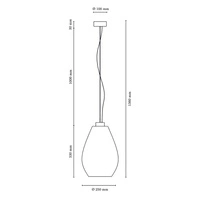 Piro Lampa Wisząca 1xE27 Max,60W Orzech/Transparentny/Transparentny 9822076