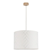 Punto Lampa Wisząca 1xE27 Max.60W Dąb Olejowany/Transparentny PVC/Multikolor 164940174