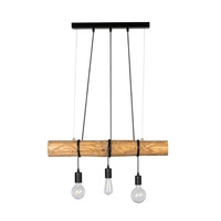 Trabo Short Lampa Wisząca 3xE27 Max.60W Sosna Bejcowana/Czarny 68304304