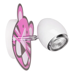 Lenny Wall Lamp 1xGU10 Max.50W White Metal/Chrome Metal/Multicolor Synthetic Material with Tiger Pattern 2108102