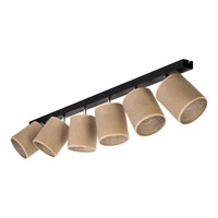 Jute Lampa Sufitowa 6xE27 Max.25W Czarny/Beżowy 56792604