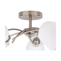 Lampa sufitowa Mette 5xE27 maks. 40W satynowy metal/biały klosz z tkaniny 8341527