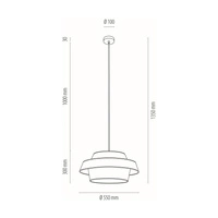 Nevoa Lampa Wisząca 1xE27 Max.60W Czarny/Transparentny PVC/Czarny-Złoty-Srebrny 150089104