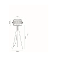 Lotus Floor Lamp 1xE27 Max.40W Black/Black PVC/Anthracite 74163004