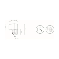 Sonar Wall lamp 1xE27 Max.25W, Incl.1xLED 2.5W Oiled Oak/Black/White 5731974