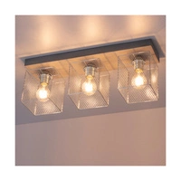 Lampa Sufitowa Gittan 3xE27 Max.60W Szary Beton/Chromowany Metal 8172336
