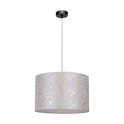 Lampa Wisząca Mateo 1xE27 Max.60W Czarny Metal/Przezroczysty Kabel PCV/Beżowa Tapeta 87811104