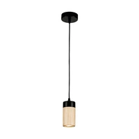 Lampa wisząca Annick w zestawie Kabel 1xLED GU10 5W Dąb olejowany/Czarny metal/Czarny silikonowy oplot 1419104