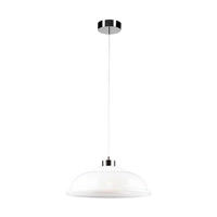 Molde Pendant Lamp 1xE27 Max.60W Chrome Metal/Transparent PVC Cable/White Glass 9884028