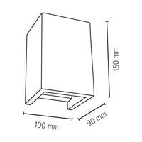 Block Wall Lamp 2xGU10 Max.6W Gray Concrete 8973236