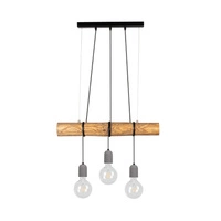 Trabo Concrete Lampa Wisząca 3xE27 Max.60W Sosna Bejcowana/Czarny/Szary 68599304