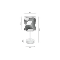 Espacio Table Lamp 1xE27 Max.25W Oiled Oak/Black/Multicolor 77748974