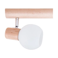 Lampa Sufitowa Karin 4xE14 Max.40W Drewno Brzozowe/Białe Szkło 2231460