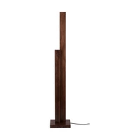 Lampa Podłogowa Manhattan 2xLED 24V Zintegrowana 3500lm 3000K 37,5W Drewno Bukowe Orzech/Czarna Tkanina Kabel z Dotykowym Ściemniaczem 6482976