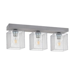 Gittan Ceiling Lamp 3xE27 Max.60W Gray Concrete/Chrome Metal 8172336