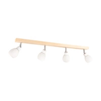 Lampa sufitowa Talea w zestawie 4xG9 LED 300lm 2700K 3W Drewno Brzozowe/Biały Metal/Białe Szkło 2046018220993